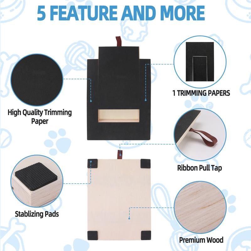 Dog Nail Scratch Board File - Pet Nail File Board Non-Slip Mat Square Scratching Scratchboard Sandpaper Treat Trimming Emery Sand Trimmer Puppy