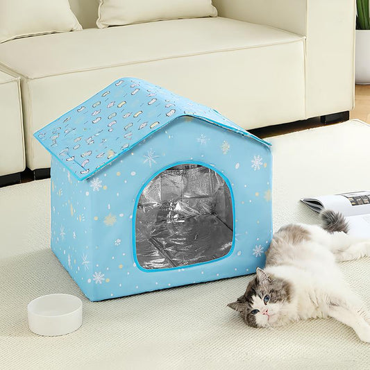 LEAD CLIMBER Durable Summer Cat Carrier, House Shaped Pet Bed, Double-Top Removable and Washable Dog House, Cat Products, Pet Products, Cruel Summer, Cat Patio