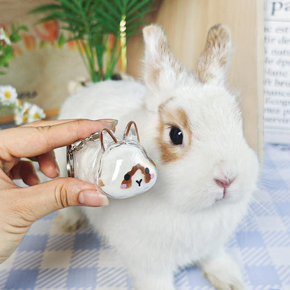Cute Rabbit Fur Memory Charm-Shaped Charm for Collecting Pet Fur, Memorial Gift for Bunny Lovers