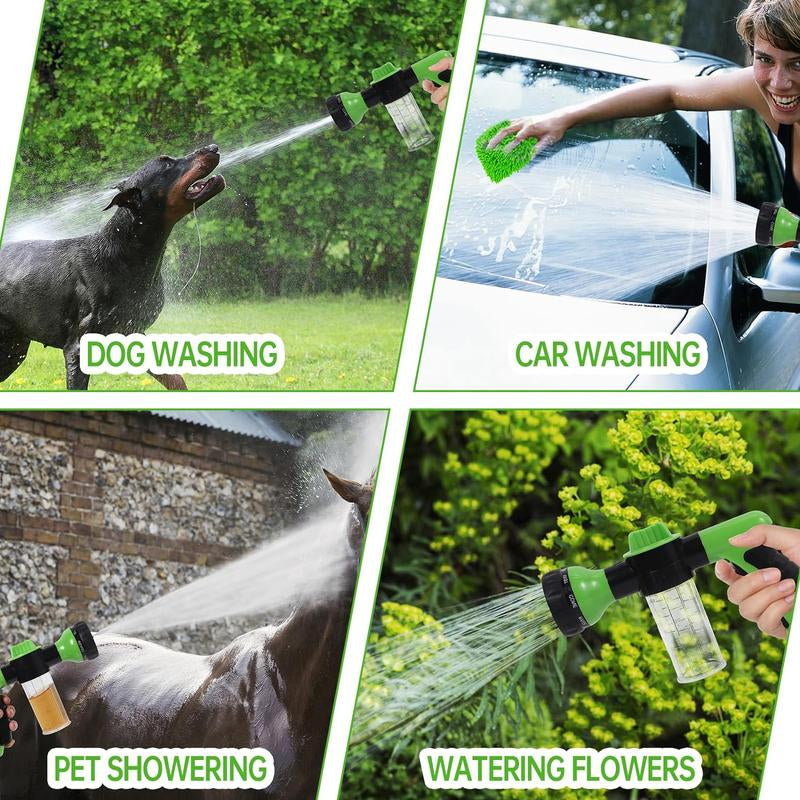 Pup Jet Dog Wash Hose Nozzle Foam Dog Horse Sprayer Wash Hose Attachment Soap Dispenser Sprayer Dog Bathing Sprayer for Pet Showering Gentle Massage