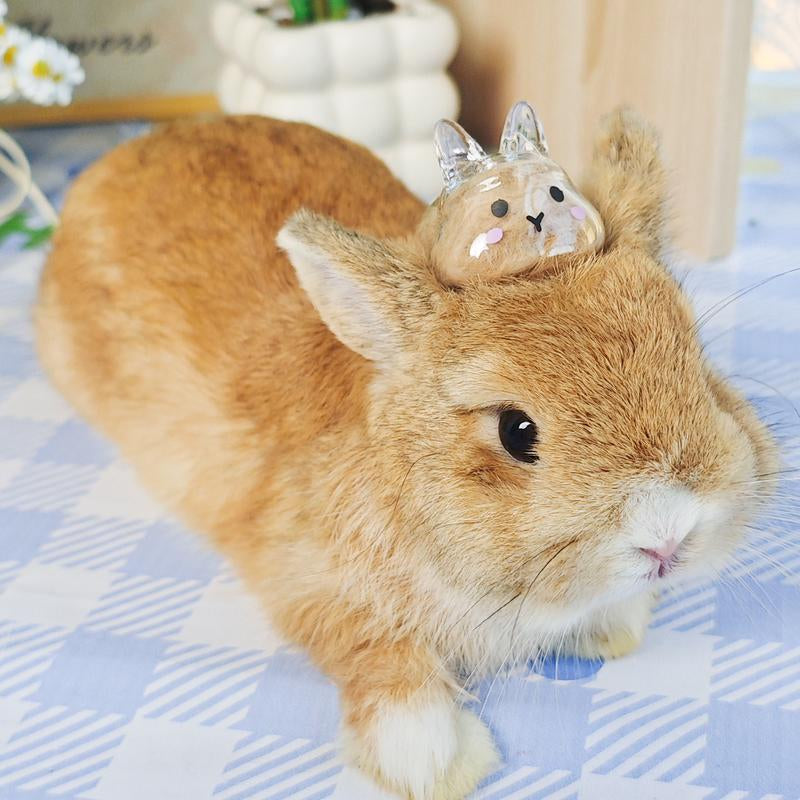 Cute Rabbit Fur Memory Charm-Shaped Charm for Collecting Pet Fur, Memorial Gift for Bunny Lovers
