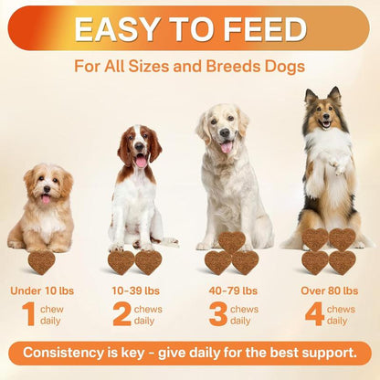 PUYRZOE 5-In-1 Flea & Tick Chews | Grain-Free Dog Food Formula | Supports Joint, Skin, Immune, and Digestion Health at the Same Time | for Dogs