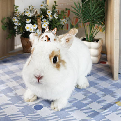 Cute Rabbit Fur Memory Charm-Shaped Charm for Collecting Pet Fur, Memorial Gift for Bunny Lovers