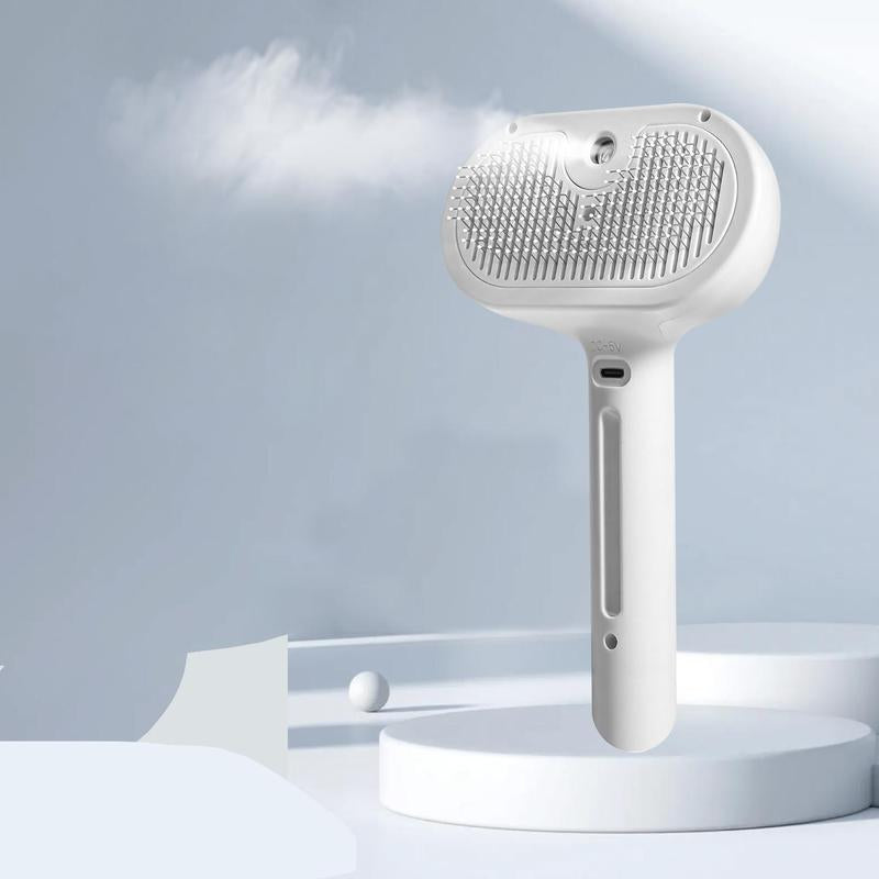 Pet Spray Hair Removal Comb, 1-Piece Pet Hair Brush, Pet Hair Cleaning Brush with Shedding Button, Cat Brush, Dog Brush, Cat and Dog Beauty and Massage Comb, Pet Supplies