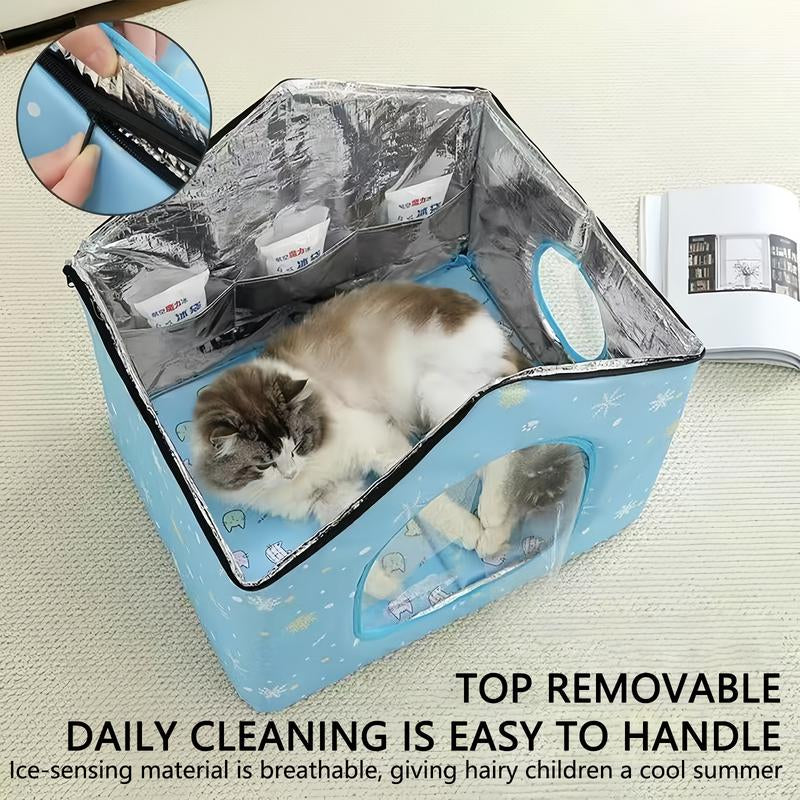 LEAD CLIMBER Durable Summer Cat Carrier, House Shaped Pet Bed, Double-Top Removable and Washable Dog House, Cat Products, Pet Products, Cruel Summer, Cat Patio