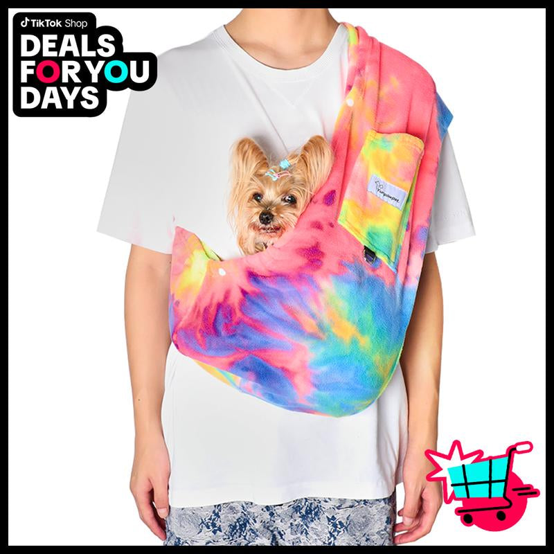 L Cuddler Pet Sling, Pet Carrier, Handsfree up to 15Lbs, Dog & Cat Sling Soft Touch for Chinchillas, Hedgehogs, Puppies, Sugar Gliders, Guinea Pigs, Rabbits, Kittens Etc Bag Hands Free Cozy & Secure,Dog Pack,Sling Carrier,Dog Body Carrier,Dog Holder