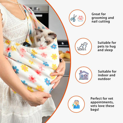 L Cuddler Pet Sling, Pet Carrier, Handsfree up to 15Lbs, Dog & Cat Sling Soft Touch for Chinchillas, Hedgehogs, Puppies, Sugar Gliders, Guinea Pigs, Rabbits, Kittens Etc Bag Hands Free Cozy & Secure,Dog Pack,Sling Carrier,Dog Body Carrier,Dog Holder