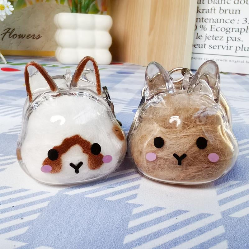 Cute Rabbit Fur Memory Charm-Shaped Charm for Collecting Pet Fur, Memorial Gift for Bunny Lovers