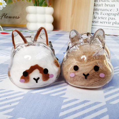 Cute Rabbit Fur Memory Charm-Shaped Charm for Collecting Pet Fur, Memorial Gift for Bunny Lovers