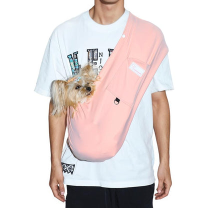 L Cuddler Pet Sling, Pet Carrier, Handsfree up to 15Lbs, Dog & Cat Sling Soft Touch for Chinchillas, Hedgehogs, Puppies, Sugar Gliders, Guinea Pigs, Rabbits, Kittens Etc Bag Hands Free Cozy & Secure,Dog Pack,Sling Carrier,Dog Body Carrier,Dog Holder