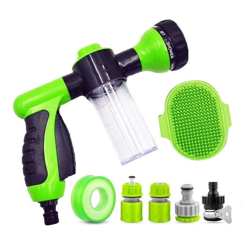 Pup Jet Dog Wash Hose Nozzle Foam Dog Horse Sprayer Wash Hose Attachment Soap Dispenser Sprayer Dog Bathing Sprayer for Pet Showering Gentle Massage
