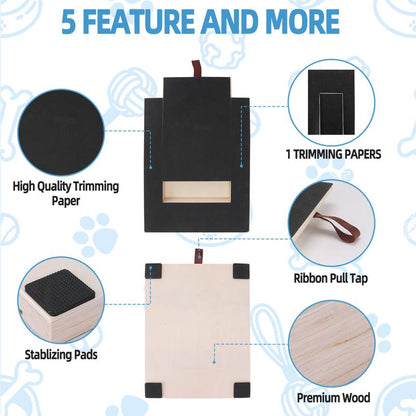 Dog Nail Scratch Board File - Pet Nail File Board Non-Slip Mat Square Scratching Scratchboard Sandpaper Treat Trimming Emery Sand Trimmer Puppy