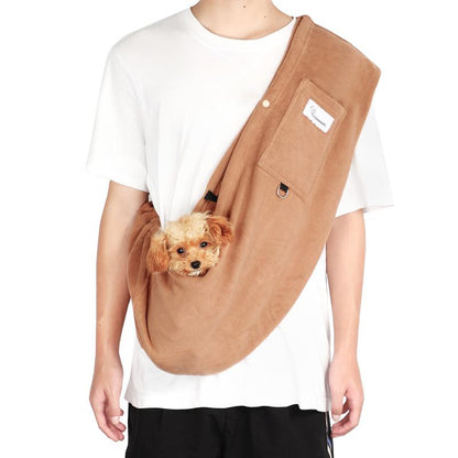 L Cuddler Pet Sling, Pet Carrier, Handsfree up to 15Lbs, Dog & Cat Sling Soft Touch for Chinchillas, Hedgehogs, Puppies, Sugar Gliders, Guinea Pigs, Rabbits, Kittens Etc Bag Hands Free Cozy & Secure,Dog Pack,Sling Carrier,Dog Body Carrier,Dog Holder