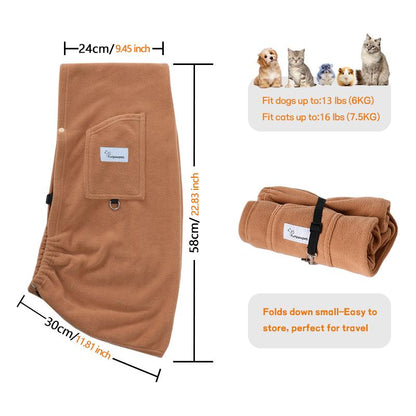 L Cuddler Pet Sling, Pet Carrier, Handsfree up to 15Lbs, Dog & Cat Sling Soft Touch for Chinchillas, Hedgehogs, Puppies, Sugar Gliders, Guinea Pigs, Rabbits, Kittens Etc Bag Hands Free Cozy & Secure,Dog Pack,Sling Carrier,Dog Body Carrier,Dog Holder