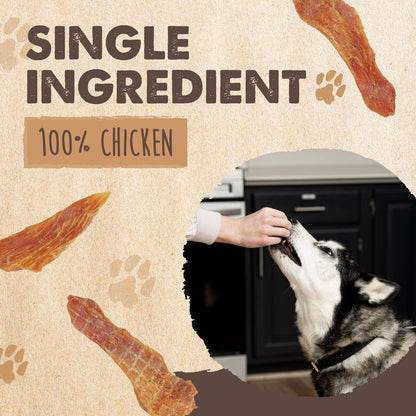 Mighty Paw All-Natural Chicken Jerky Dog Treats – Grain-Free High-Protein Snack for Pups