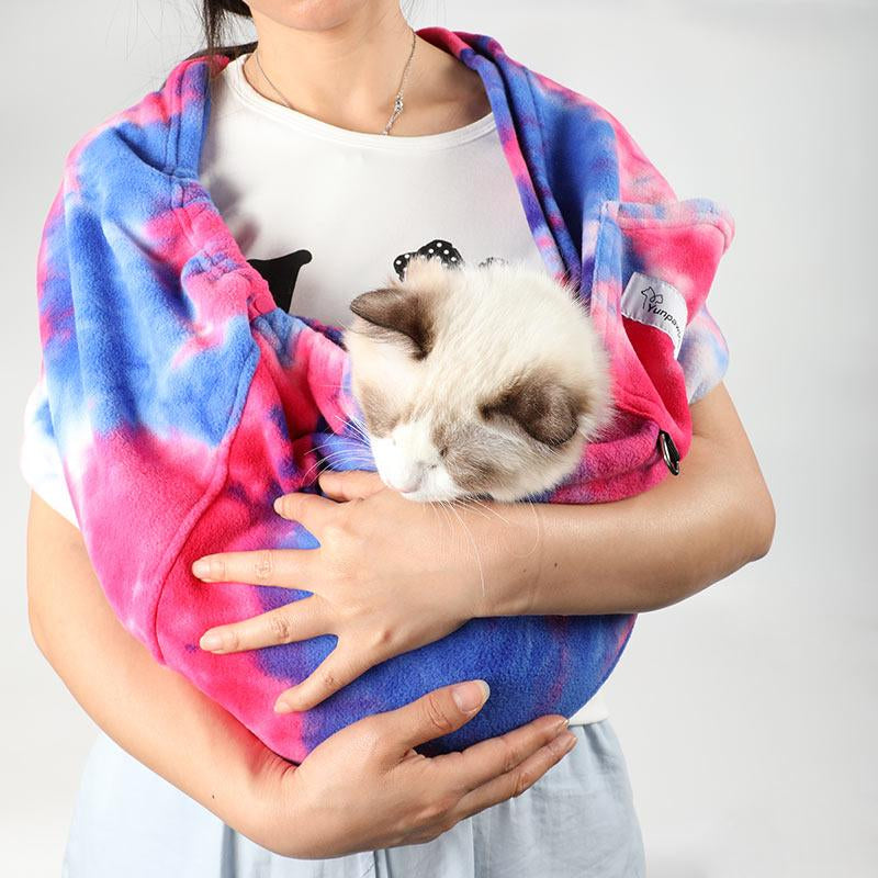 L Cuddler Pet Sling, Pet Carrier, Handsfree up to 15Lbs, Dog & Cat Sling Soft Touch for Chinchillas, Hedgehogs, Puppies, Sugar Gliders, Guinea Pigs, Rabbits, Kittens Etc Bag Hands Free Cozy & Secure,Dog Pack,Sling Carrier,Dog Body Carrier,Dog Holder