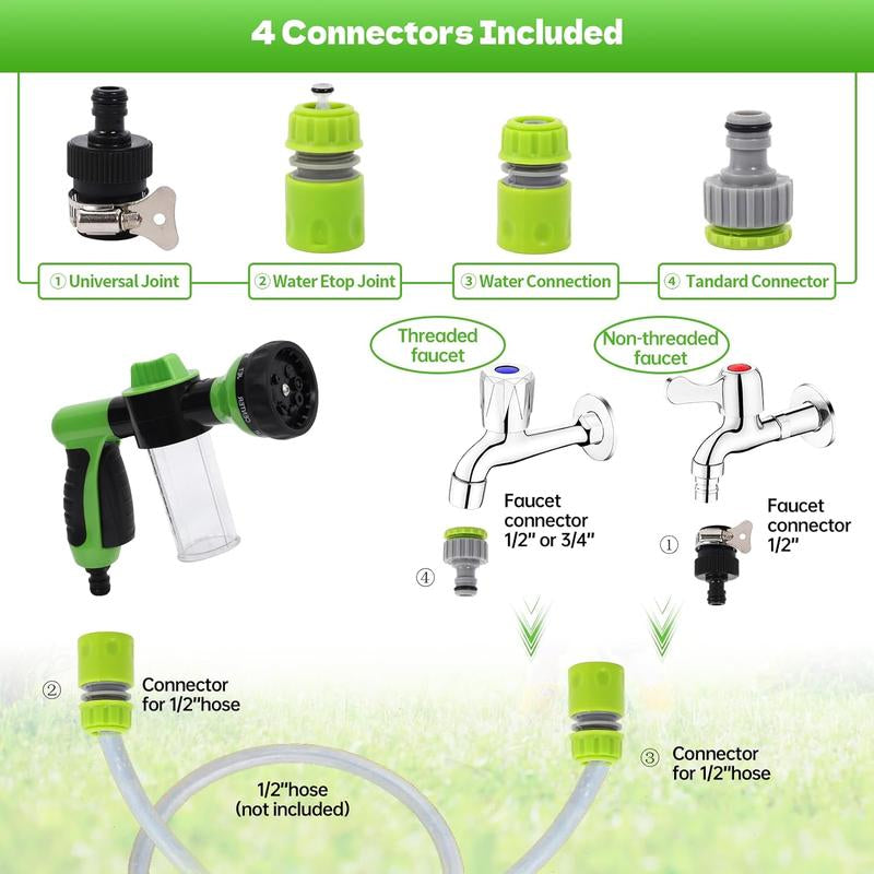 Pup Jet Dog Wash Hose Nozzle Foam Dog Horse Sprayer Wash Hose Attachment Soap Dispenser Sprayer Dog Bathing Sprayer for Pet Showering Gentle Massage