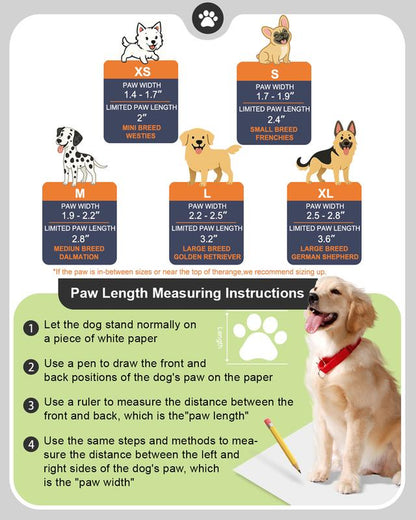 Dog Shoes for Hot Pavement - Dog Shoe for Small & Medium & Large Dogs, Dog Boots Paw Protectors, Easy on & Off, Non-Slip, Waterproof, Easy-Clean Dog Booties for Beach and Snow