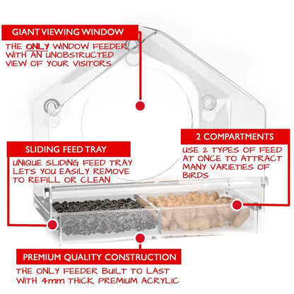 Birds-I-View Window Bird Feeder