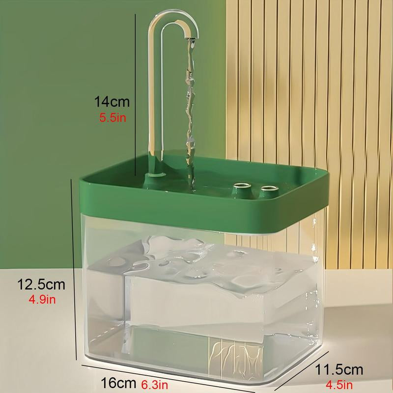 Automatic USB Pet Water Fountain, Silent Pets Drinking Water Dispenser for Cats Dogs Pets (Plug in USB Cable to Use)