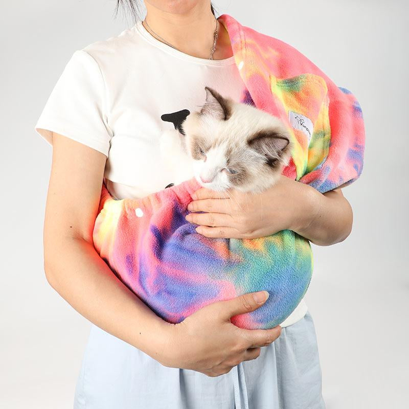 L Cuddler Pet Sling, Pet Carrier, Handsfree up to 15Lbs, Dog & Cat Sling Soft Touch for Chinchillas, Hedgehogs, Puppies, Sugar Gliders, Guinea Pigs, Rabbits, Kittens Etc Bag Hands Free Cozy & Secure,Dog Pack,Sling Carrier,Dog Body Carrier,Dog Holder