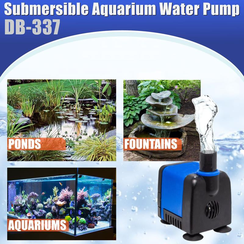 Aqua Dream 133 GPH Submersible Pump Powerhead Compact & Efficient Submersible Water Pump Fountain Electric Fish Tank Aquarium