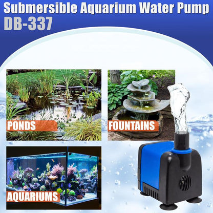 Aqua Dream 133 GPH Submersible Pump Powerhead Compact & Efficient Submersible Water Pump Fountain Electric Fish Tank Aquarium