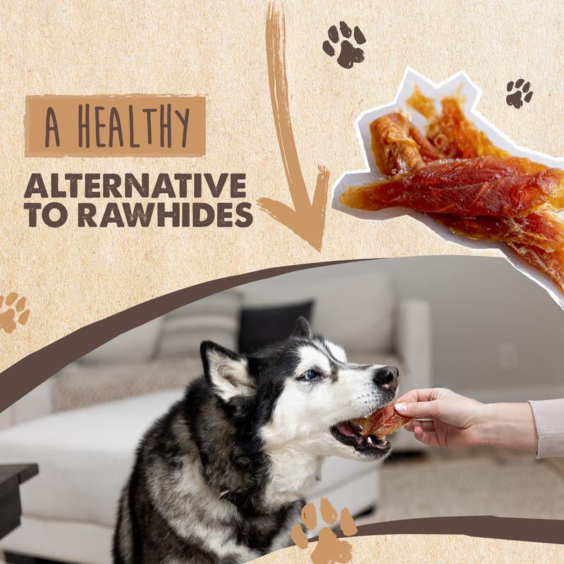 Mighty Paw All-Natural Chicken Jerky Dog Treats – Grain-Free High-Protein Snack for Pups