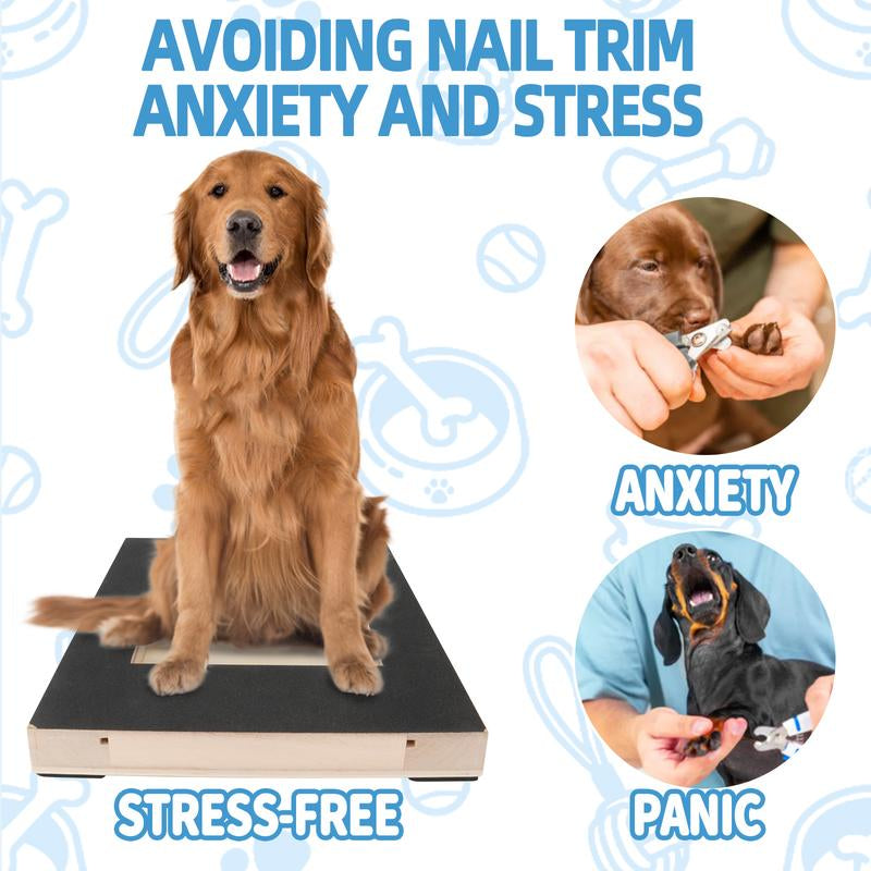 Dog Nail Scratch Board File - Pet Nail File Board Non-Slip Mat Square Scratching Scratchboard Sandpaper Treat Trimming Emery Sand Trimmer Puppy